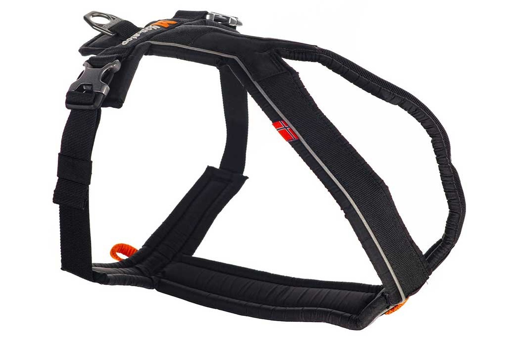 Non-stop dogwear, Führgeschirr Line Harness, schwarz Vorderansicht