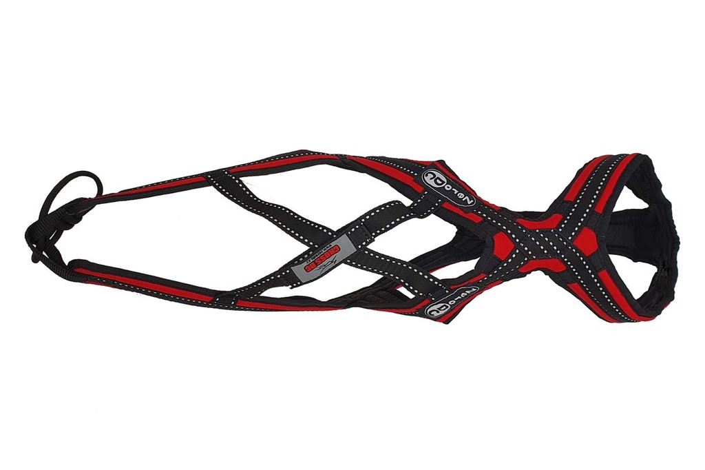 Zero DC X-Back Zuggeschirr - Cross Harness, rot, von oben, Draufsicht